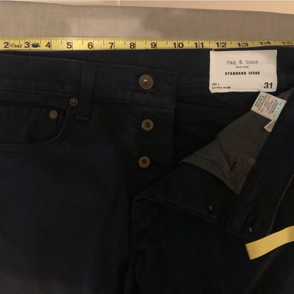 Rag & Bone Navy Chinos - 31 - Standard Issue - Fit 1